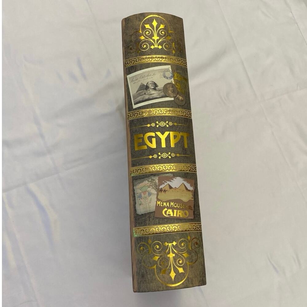 Punch Studio Large Egypt Faux Book Decorative Box Storage Keepsake 11"x13.5" - Picture 6 of 10